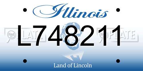 L748211 Illinois License Plate