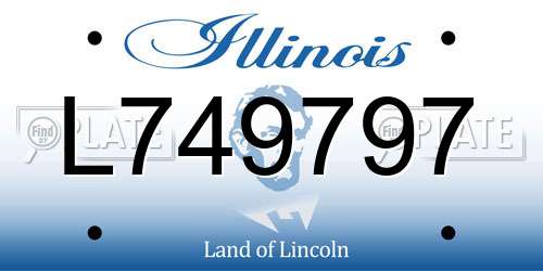 L749797 Illinois License Plate