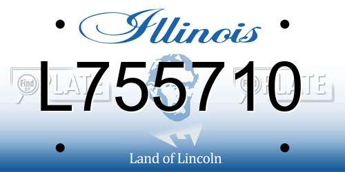 L755710 Illinois License Plate