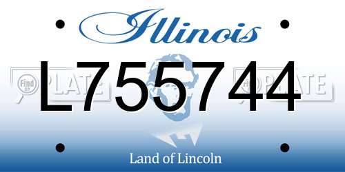 L755744 Illinois License Plate