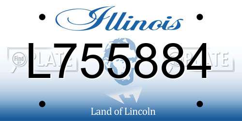 L755884 Illinois License Plate