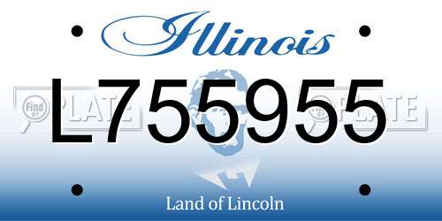 L755955 Illinois License Plate
