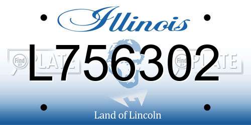 L756302 Illinois License Plate
