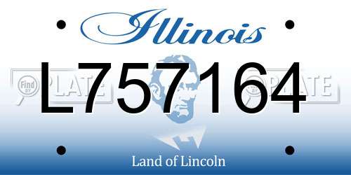 L757164 Illinois License Plate