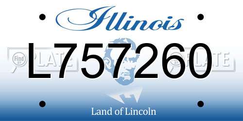 L757260 Illinois License Plate