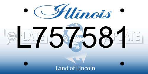 L757581 Illinois License Plate