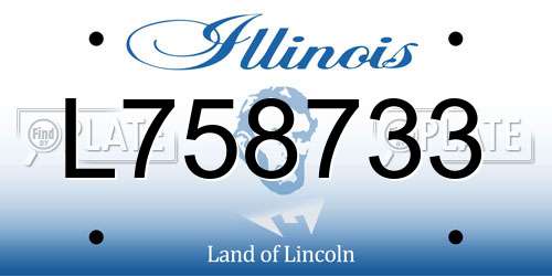 L758733 Illinois License Plate