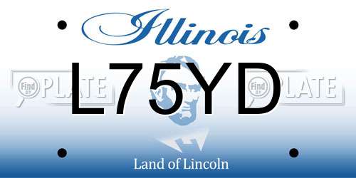 L75YD Illinois License Plate