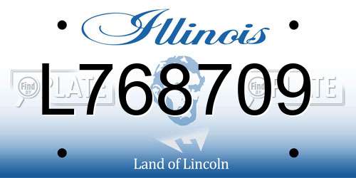 L768709 Illinois License Plate