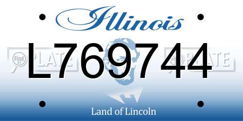L769744 Illinois License Plate