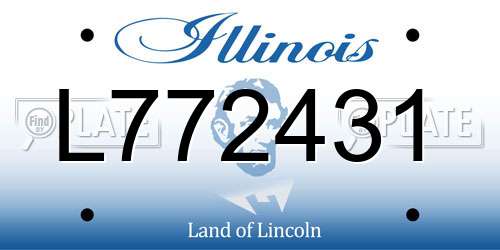 L772431 Illinois License Plate