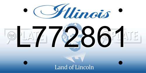 L772861 Illinois License Plate