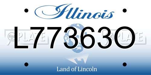 L77363O Illinois License Plate