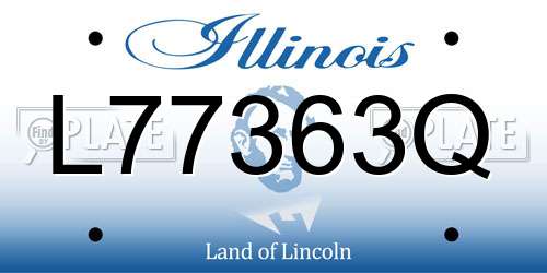 L77363Q Illinois License Plate
