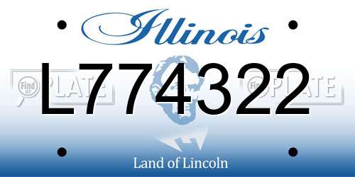 L774322 Illinois License Plate