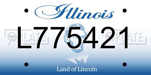 L775421 Illinois License Plate