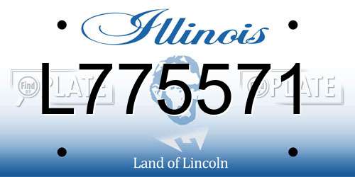 L775571 Illinois License Plate