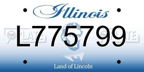 L775799 Illinois License Plate