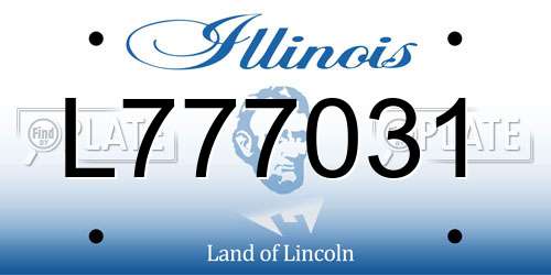 L777031 Illinois License Plate