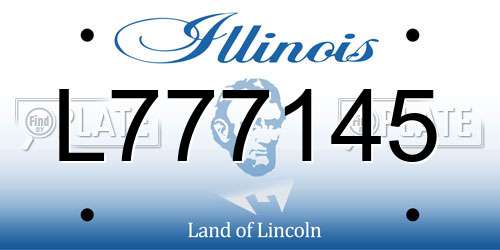 L777145 Illinois License Plate