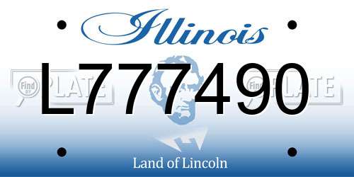 L777490 Illinois License Plate