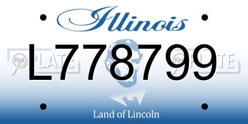 L778799 Illinois License Plate