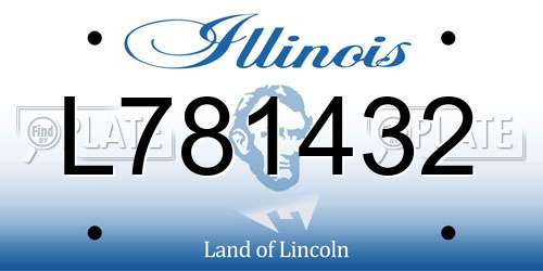 L781432 Illinois License Plate