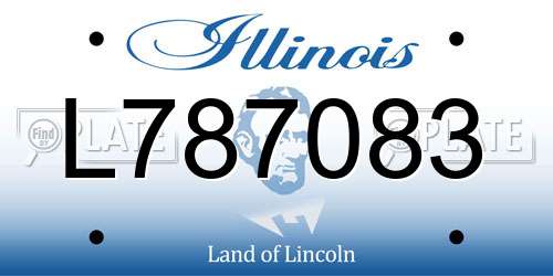 L787083 Illinois License Plate