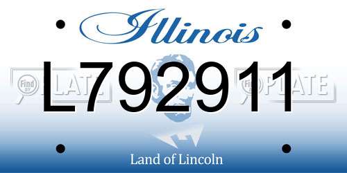 L792911 Illinois License Plate