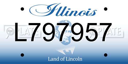 L797957 Illinois License Plate