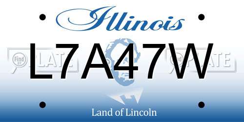 L7A47W Illinois License Plate