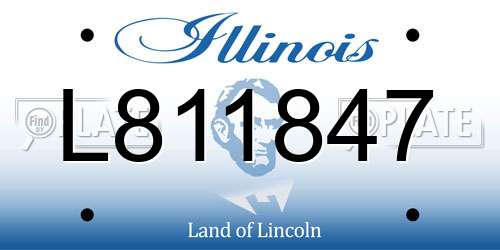 L811847 Illinois License Plate