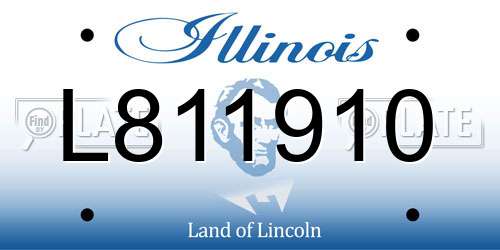L811910 Illinois License Plate