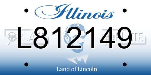 L812149 Illinois License Plate