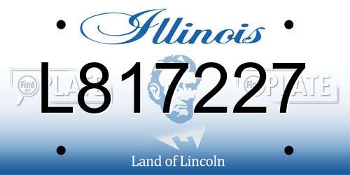 L817227 Illinois License Plate