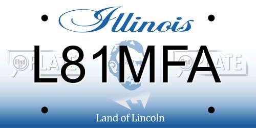 L81MFA Illinois License Plate