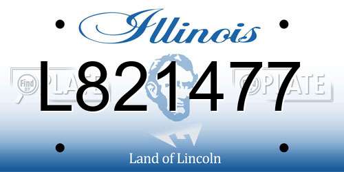 L821477 Illinois License Plate