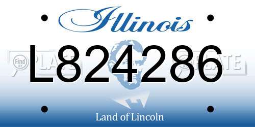 L824286 Illinois License Plate