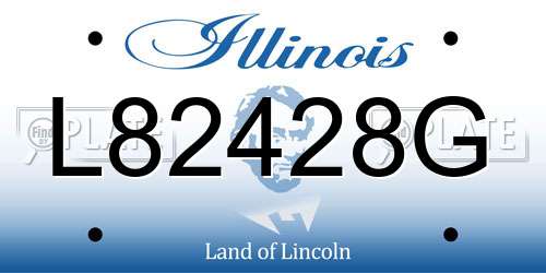 L82428G Illinois License Plate