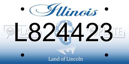 L824423 Illinois License Plate