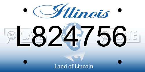 L824756 Illinois License Plate