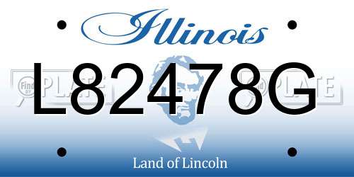 L82478G Illinois License Plate