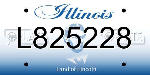 L825228 Illinois License Plate