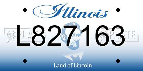 L827163 Illinois License Plate