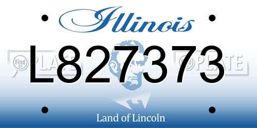 L827373 Illinois License Plate