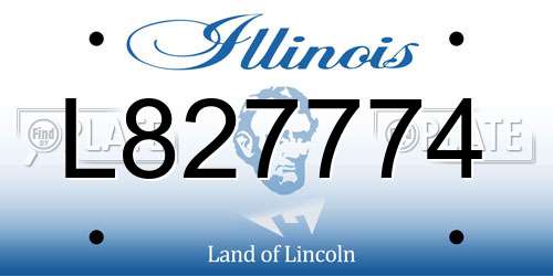L827774 Illinois License Plate