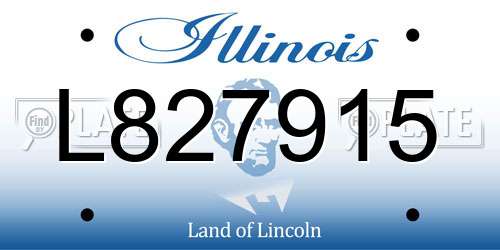 L827915 Illinois License Plate
