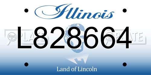 L828664 Illinois License Plate