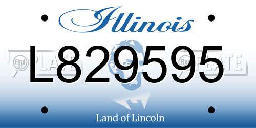 L829595 Illinois License Plate