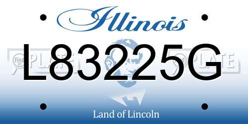 L83225G Illinois License Plate